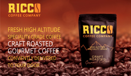 Wake up to Ricco Coffee Company's fresh, high-altitude, specialty-grade coffee—expertly craft-roasted and conveniently delivered to your doorstep for the ultimate morning pleasure.